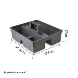 Khay nhựa đựng đồ đa năng VN35817 với thiết kế nhiều ngăn tiện lợi, có tay xách chắc chắn, dễ di chuyển, chất liệu nhựa bền đẹp. Phù hợp đựng dụng cụ vệ sinh, đồ nghề, vật dụng gia đình. Là giải pháp gọn gàng cho gia đình, tạp vụ, công trình.