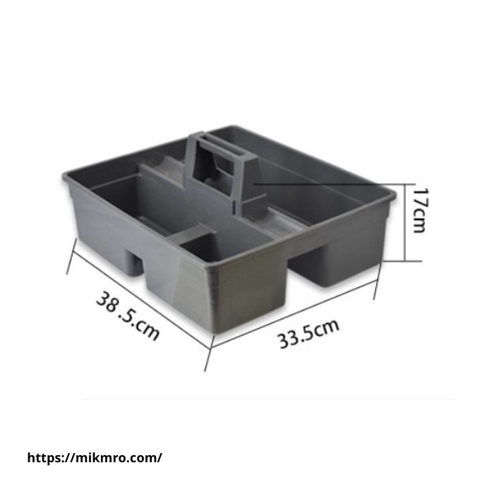 Khay nhựa đựng đồ đa năng VN35817 với thiết kế nhiều ngăn tiện lợi, có tay xách chắc chắn, dễ di chuyển, chất liệu nhựa bền đẹp. Phù hợp đựng dụng cụ vệ sinh, đồ nghề, vật dụng gia đình. Là giải pháp gọn gàng cho gia đình, tạp vụ, công trình.