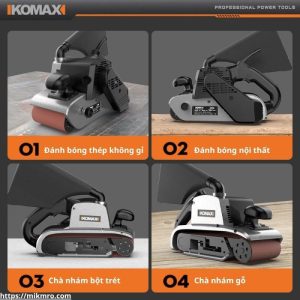 Máy chà nhám đai (hay còn gọi là máy chà nhám băng, máy chà nhám lu) - là thiết bị giúp hỗ trợ các công việc mài, làm phẳng, chà nhám và làm mịn bề mặt vật liệu. 